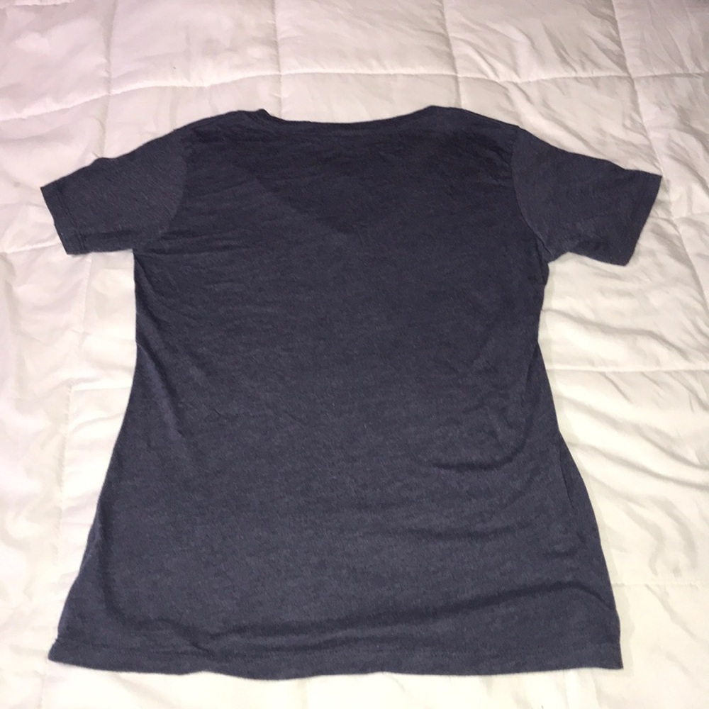 Dark blue v neck soft shirt (give me some space) - Picture 3 of 3